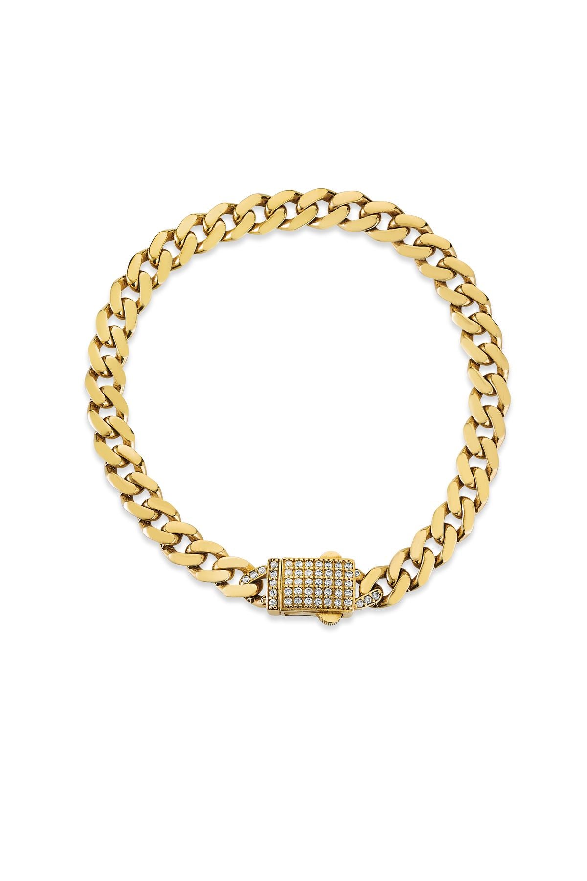 14 Ayar Altın Taşlı Tokalı Örme Bileklik, Kadın Gurmet Bileklik, Şık Mücevher Kutusuyla