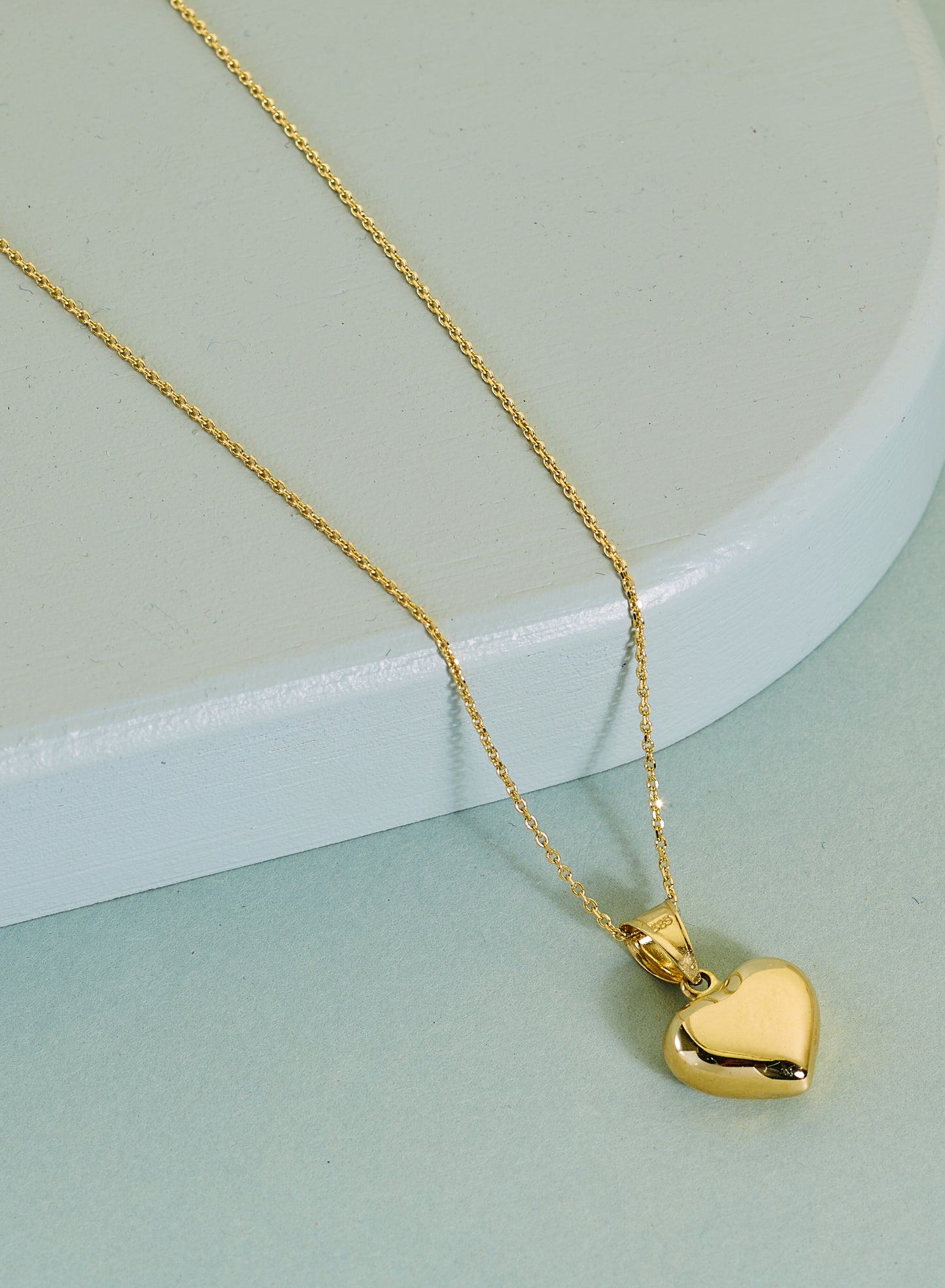 14 Ayar Kalp Kolye Aşk Kadın Kolye, Şık Mücevher Kutusuyla